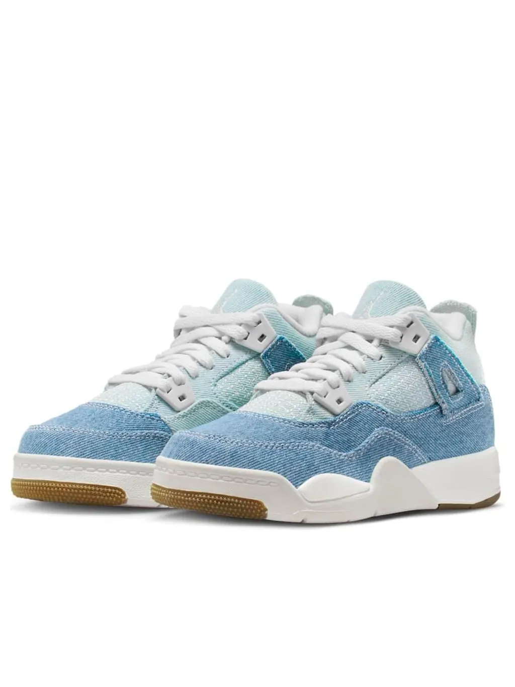 Кроссовки (PS) Air Jordan 4 Retro 'Denim Worn Blue' — изображение 4 из 6, синий