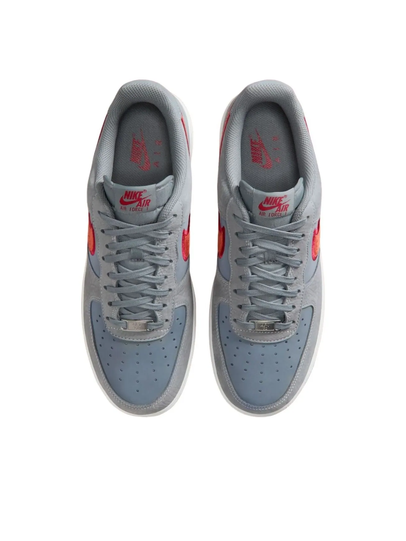 Кроссовки Nike Air Force 1 Low 'Cool Grey Team Crimson' — изображение 3 из 5, серый//белый