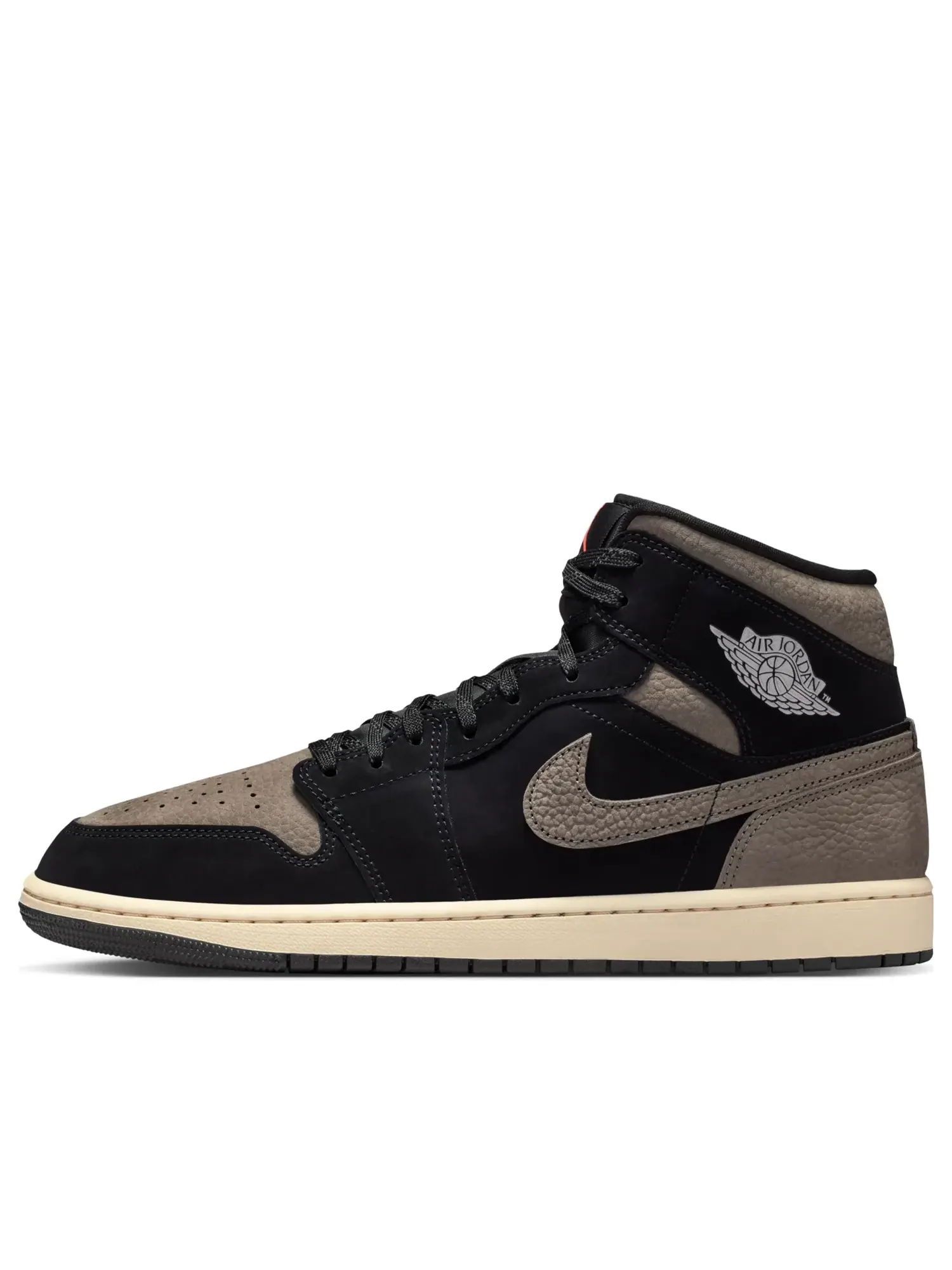 Кроссовки Air Jordan 1 Mid 'Black Olive Grey' — изображение 1 из 6, черный
