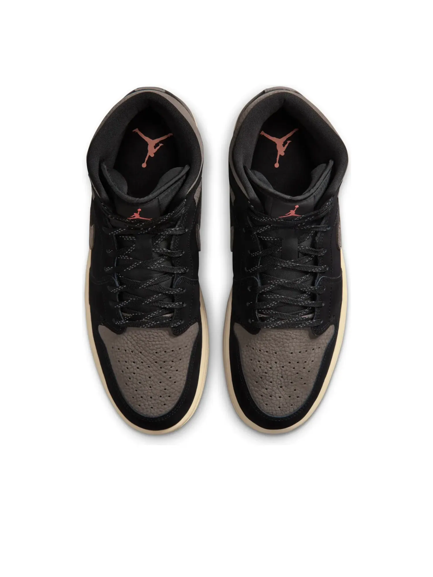 Кроссовки Air Jordan 1 Mid 'Black Olive Grey' — изображение 2 из 6, черный
