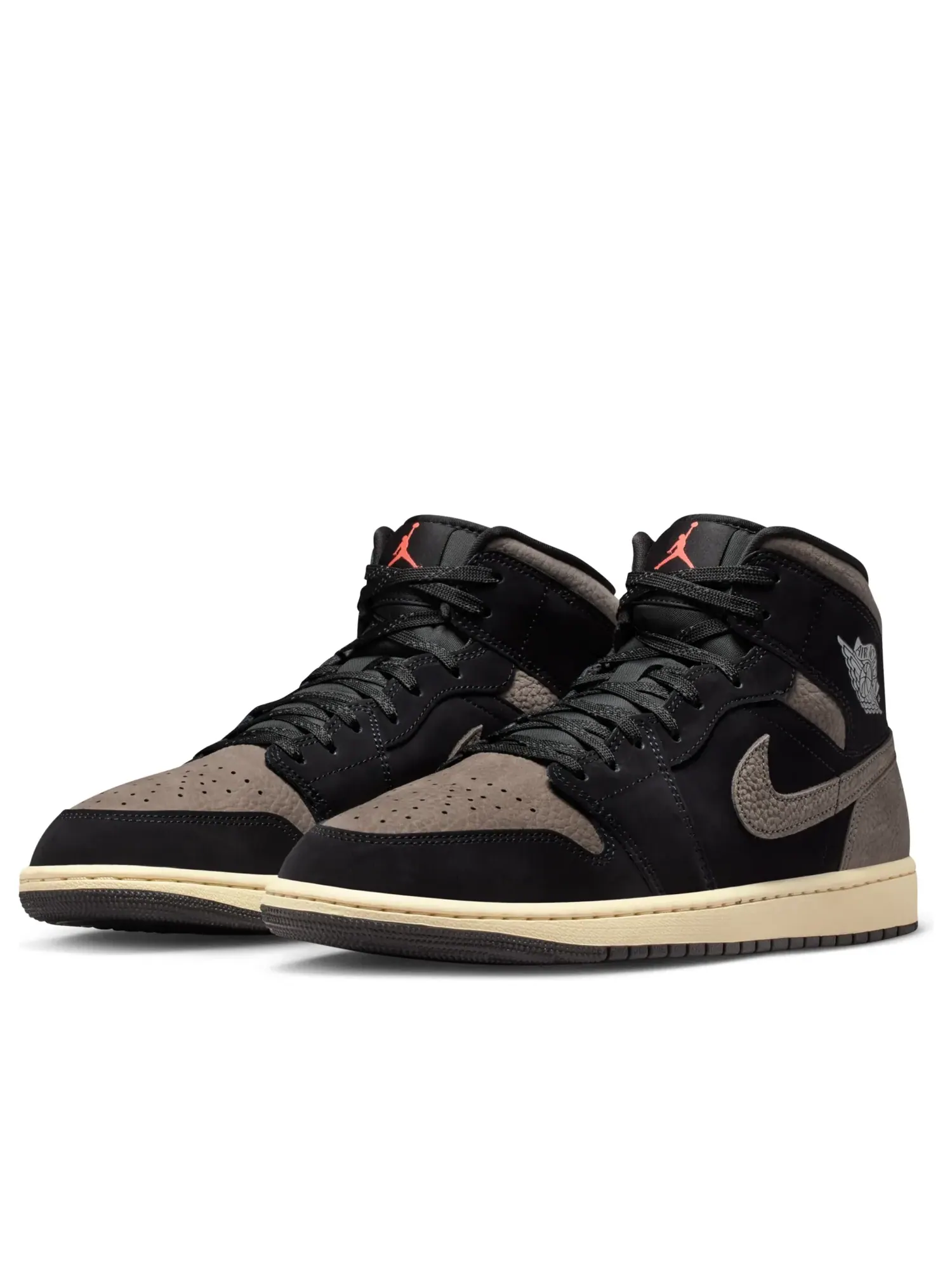 Кроссовки Air Jordan 1 Mid 'Black Olive Grey' — изображение 4 из 6, черный