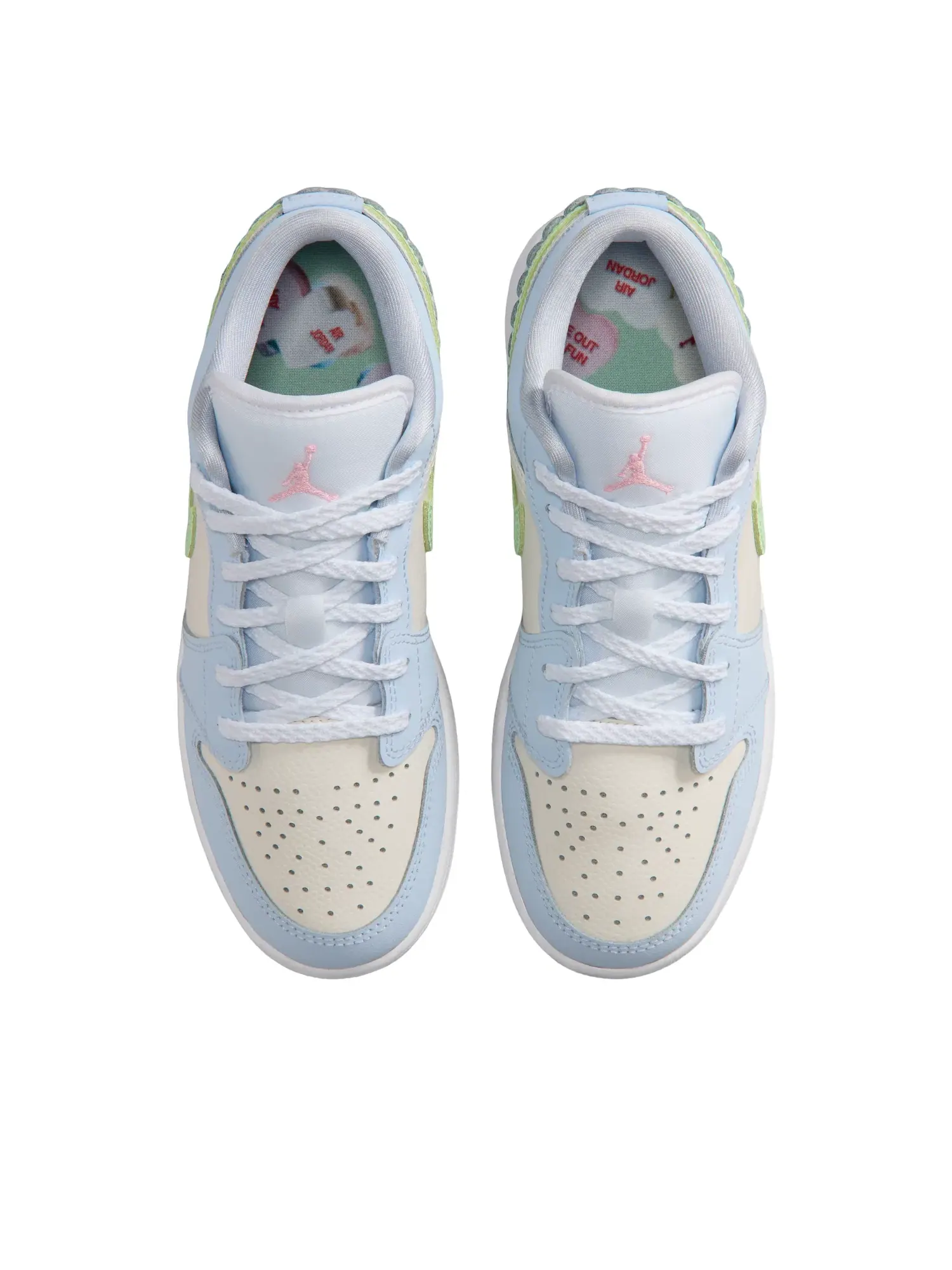 Детские кроссовки для девочек с низким верхом Half Blue Sail Vapor Green Jordan — изображение 2 из 6, синий