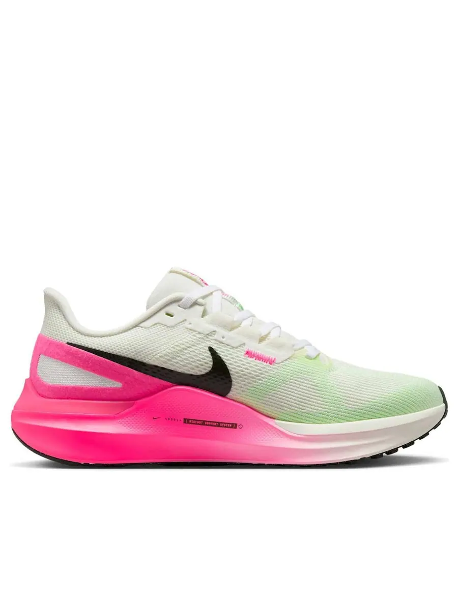 Кроссовки (WMNS) Nike Structure 25 'Sail Hyper Pink Bright Crimson Sequoia' — изображение 2 из 6, бежевый