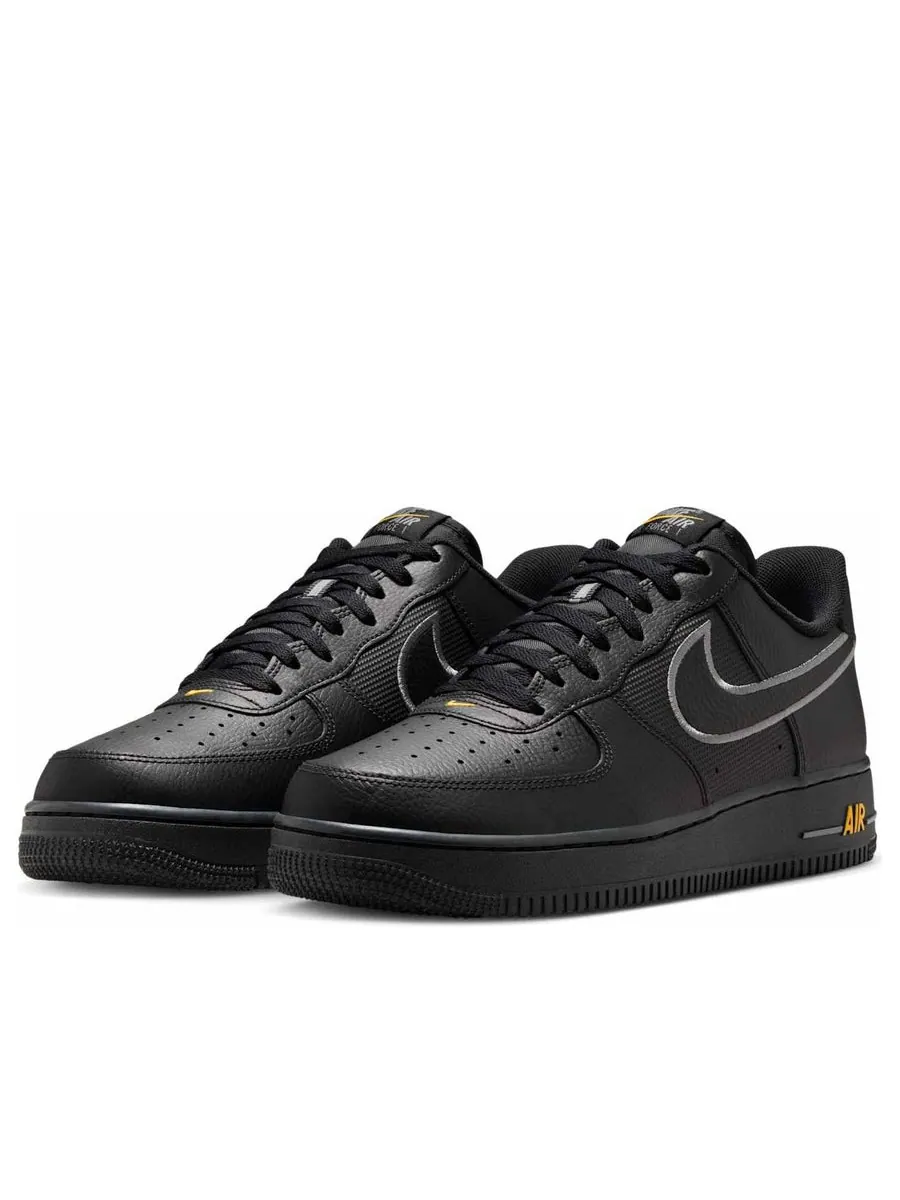 Кроссовки Nike Air Force 1 Low 'Black Laser Orange' — изображение 3 из 6, черный