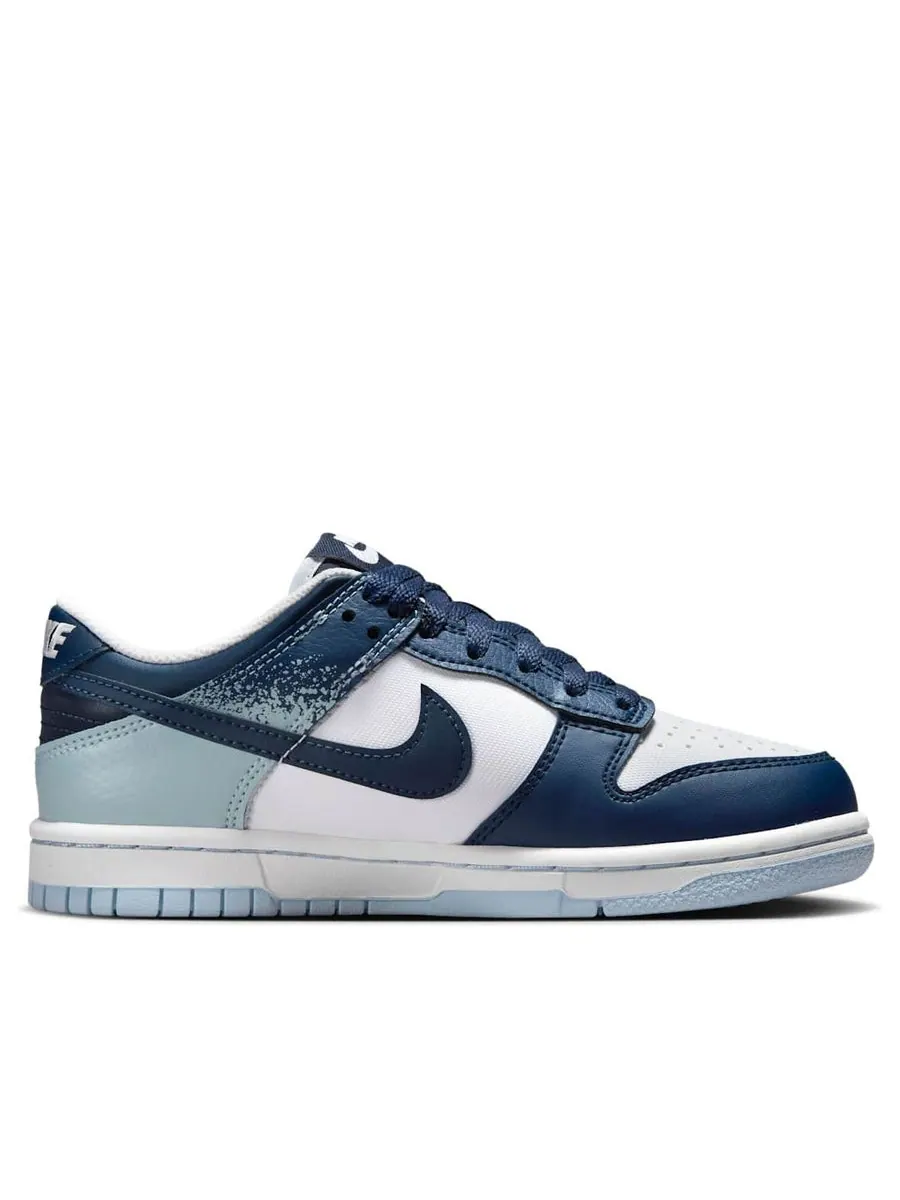 Кроссовки (GS) Nike Dunk Low 'Blue Splatter' — изображение 2 из 6, синий