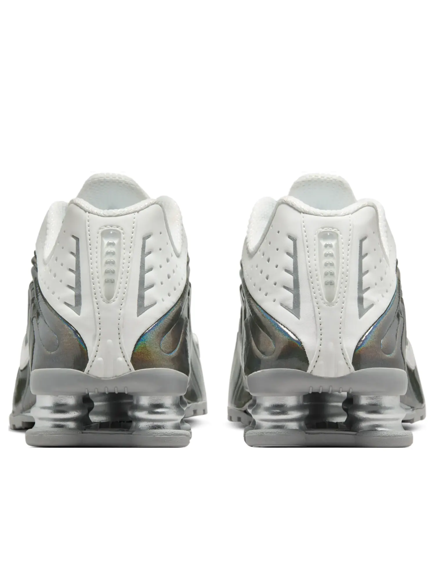 Кроссовки (WMNS) Nike Shox R4 'Summit White Hydrangea Metallic Silver' — изображение 3 из 6, серебряный