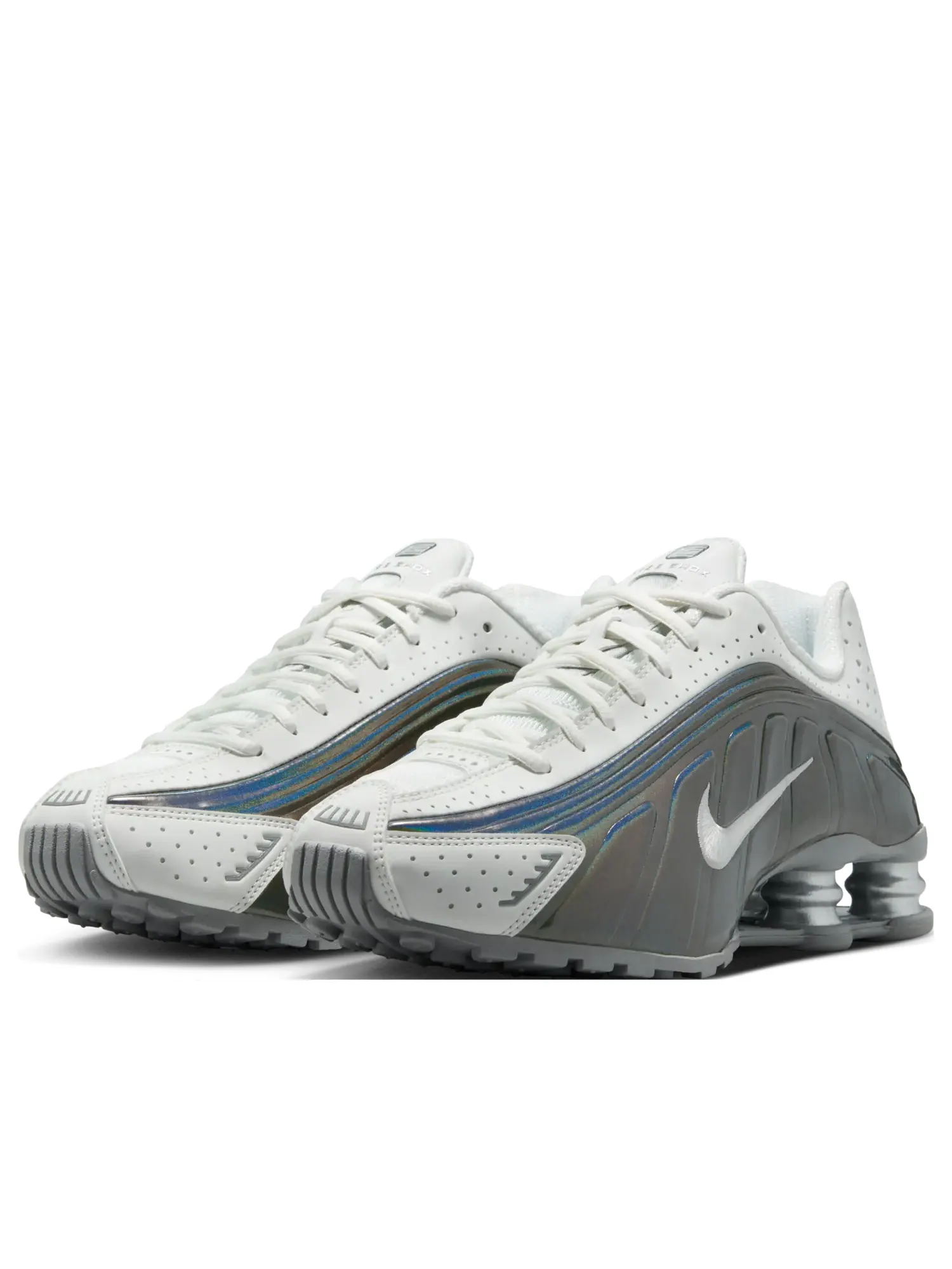 Кроссовки (WMNS) Nike Shox R4 'Summit White Hydrangea Metallic Silver' — изображение 4 из 6, серебряный