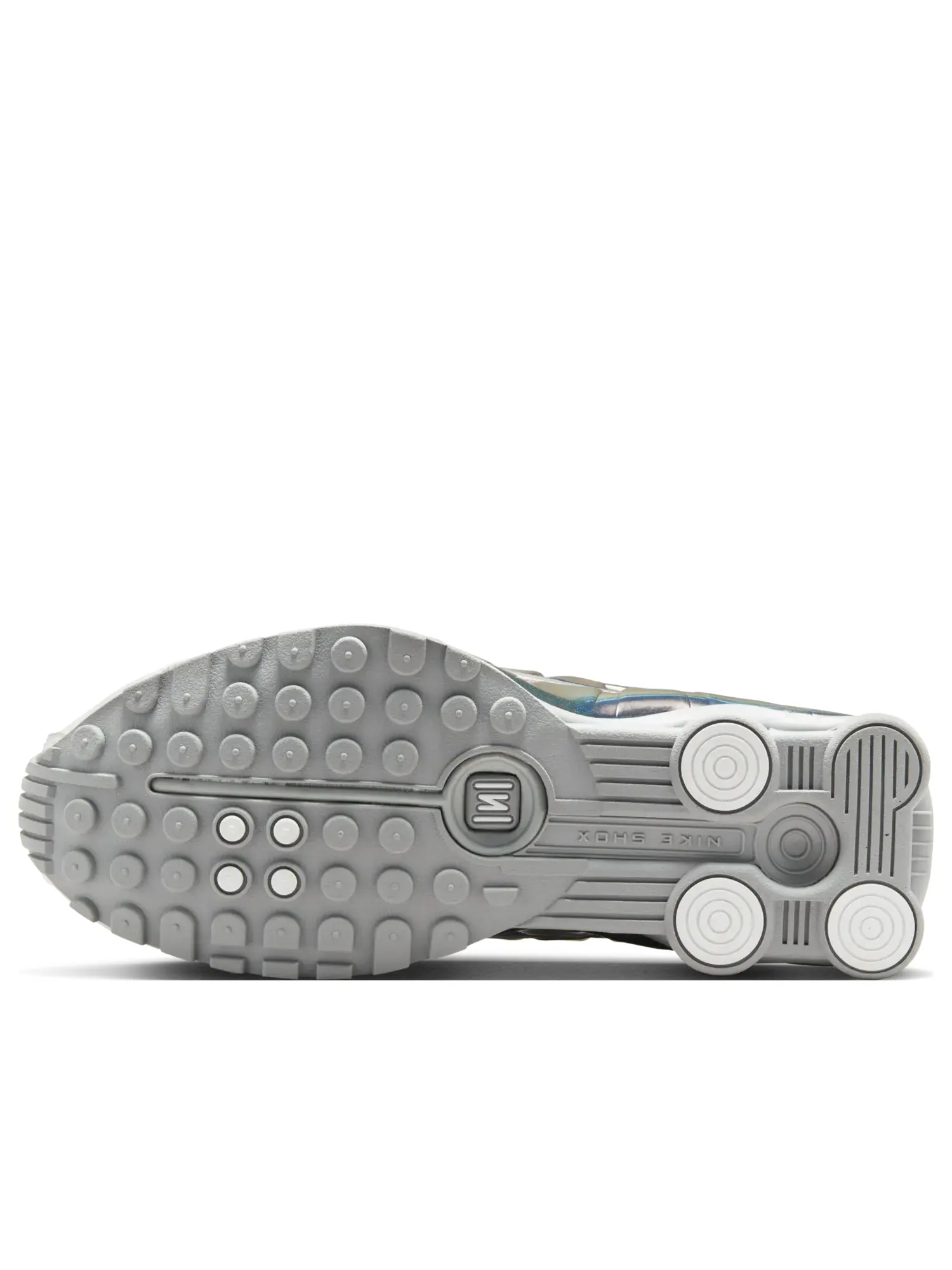 Кроссовки (WMNS) Nike Shox R4 'Summit White Hydrangea Metallic Silver' — изображение 5 из 6, серебряный