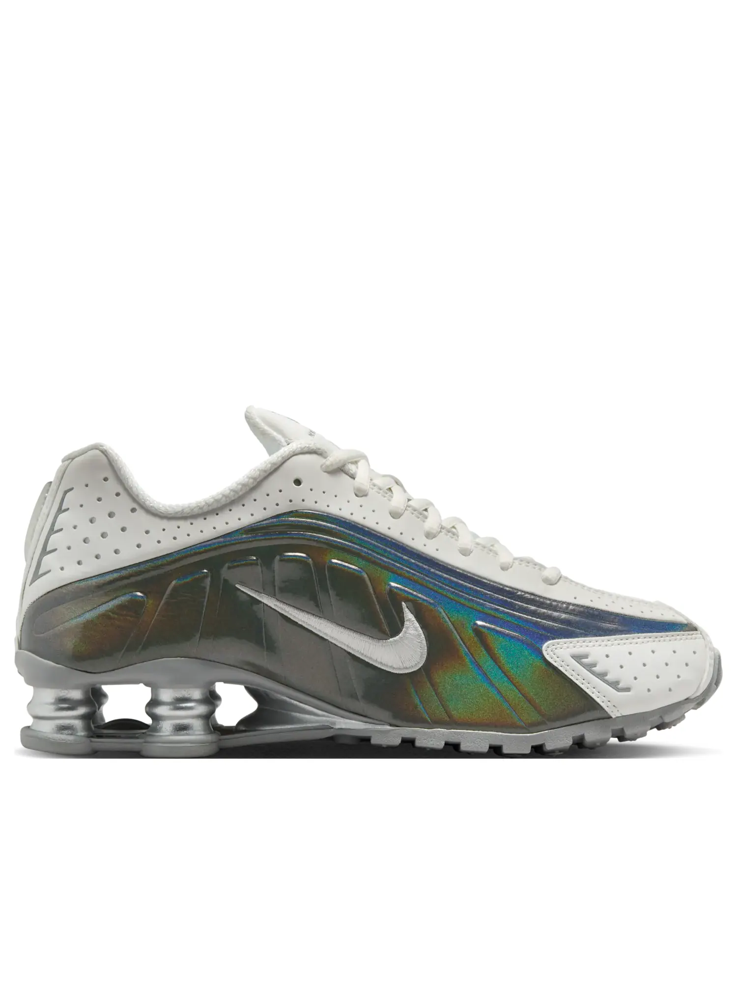Кроссовки (WMNS) Nike Shox R4 'Summit White Hydrangea Metallic Silver' — изображение 6 из 6, серебряный