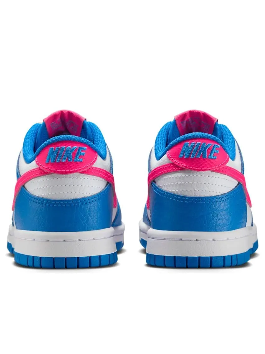 Кроссовки (GS) Nike Dunk Low 'Photo Blue White Light Lemon Twist Hyper Pink' — изображение 5 из 6, синий