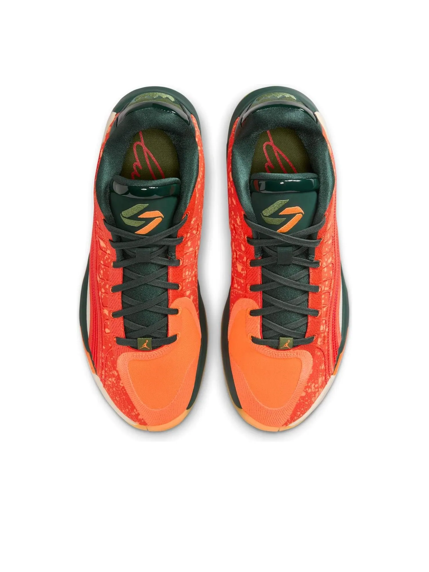 Кроссовки Air Jordan Luka 4 'Gone Camping' — изображение 2 из 6, зеленый/оранжевый