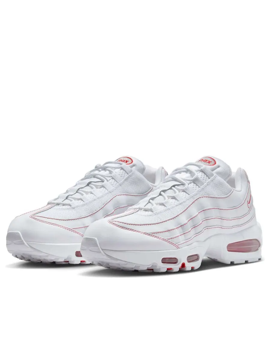 Кроссовки Nike Air Max 95 OG 'Big Bubble White University Red' — изображение 3 из 6, белый