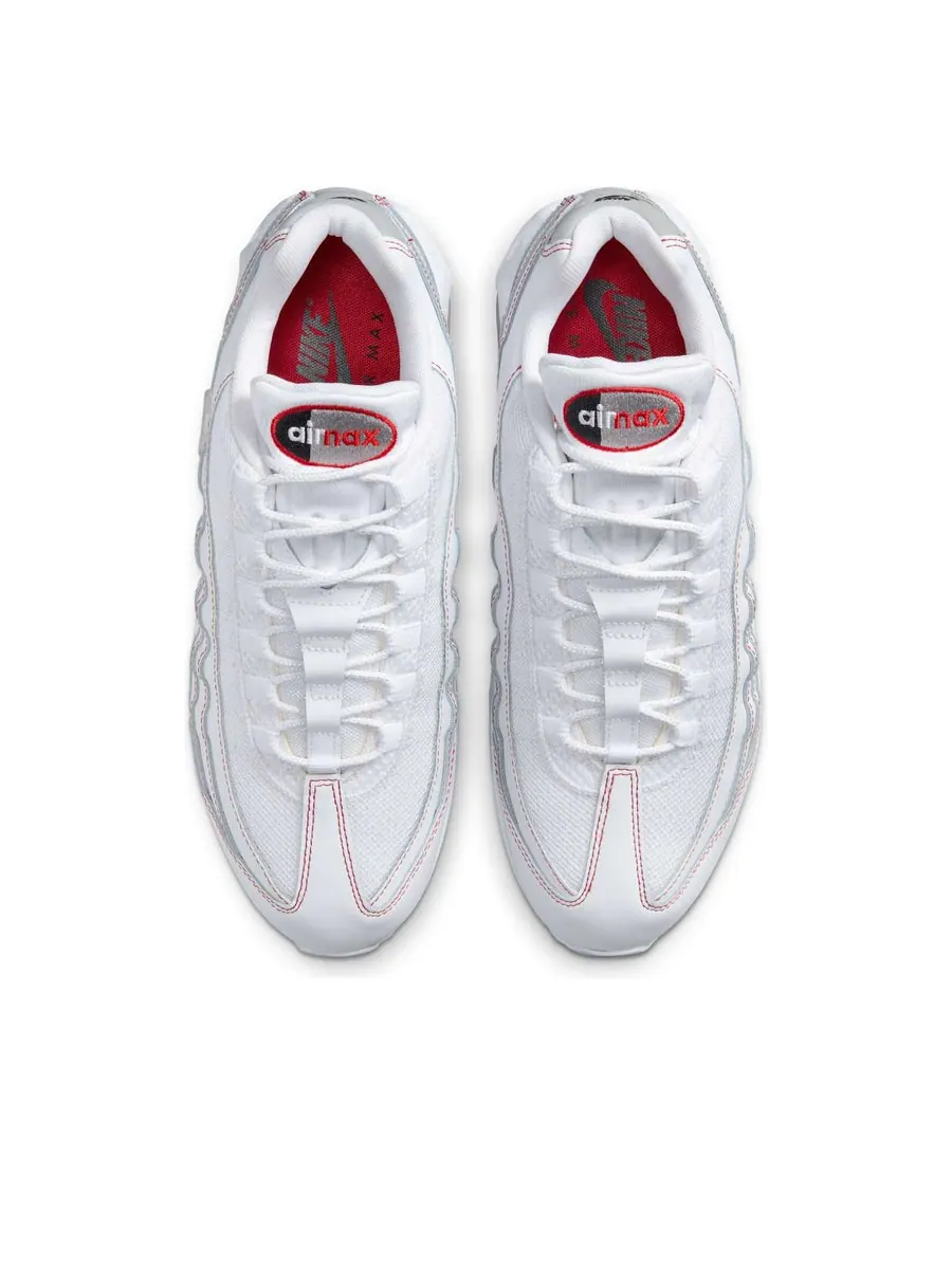 Кроссовки Nike Air Max 95 OG 'Big Bubble White University Red' — изображение 4 из 6, белый