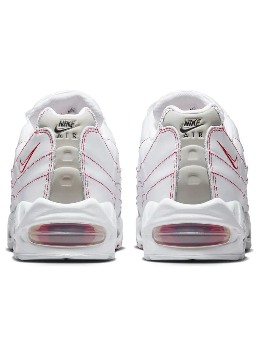 Кроссовки Nike Air Max 95 OG 'Big Bubble White University Red' — изображение 5 из 6, белый