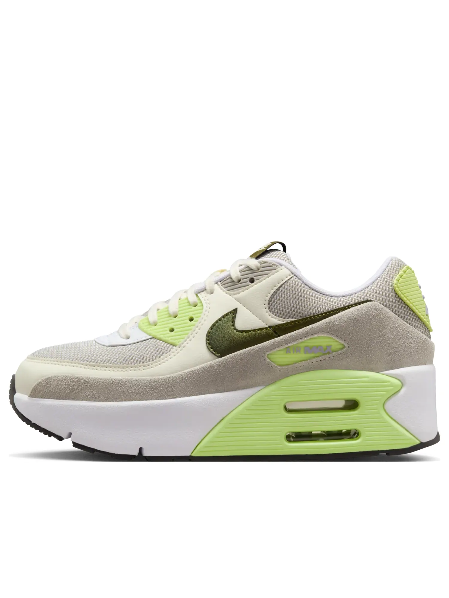 Кроссовки Nike Air Max 90 LV8 'White Pale Ivory College Gray Light Lemon Twist' — изображение 1 из 6, мульти