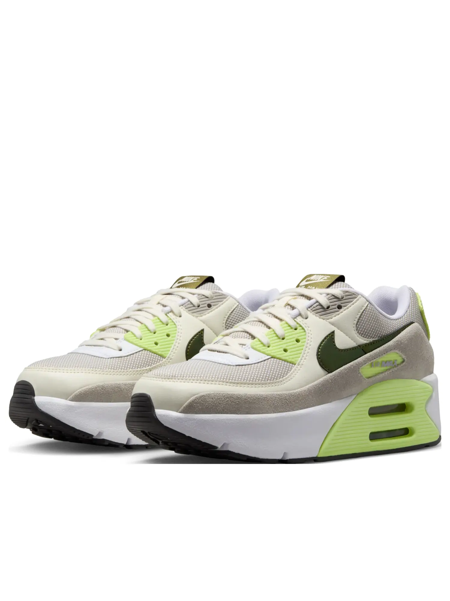Кроссовки Nike Air Max 90 LV8 'White Pale Ivory College Gray Light Lemon Twist' — изображение 4 из 6, мульти