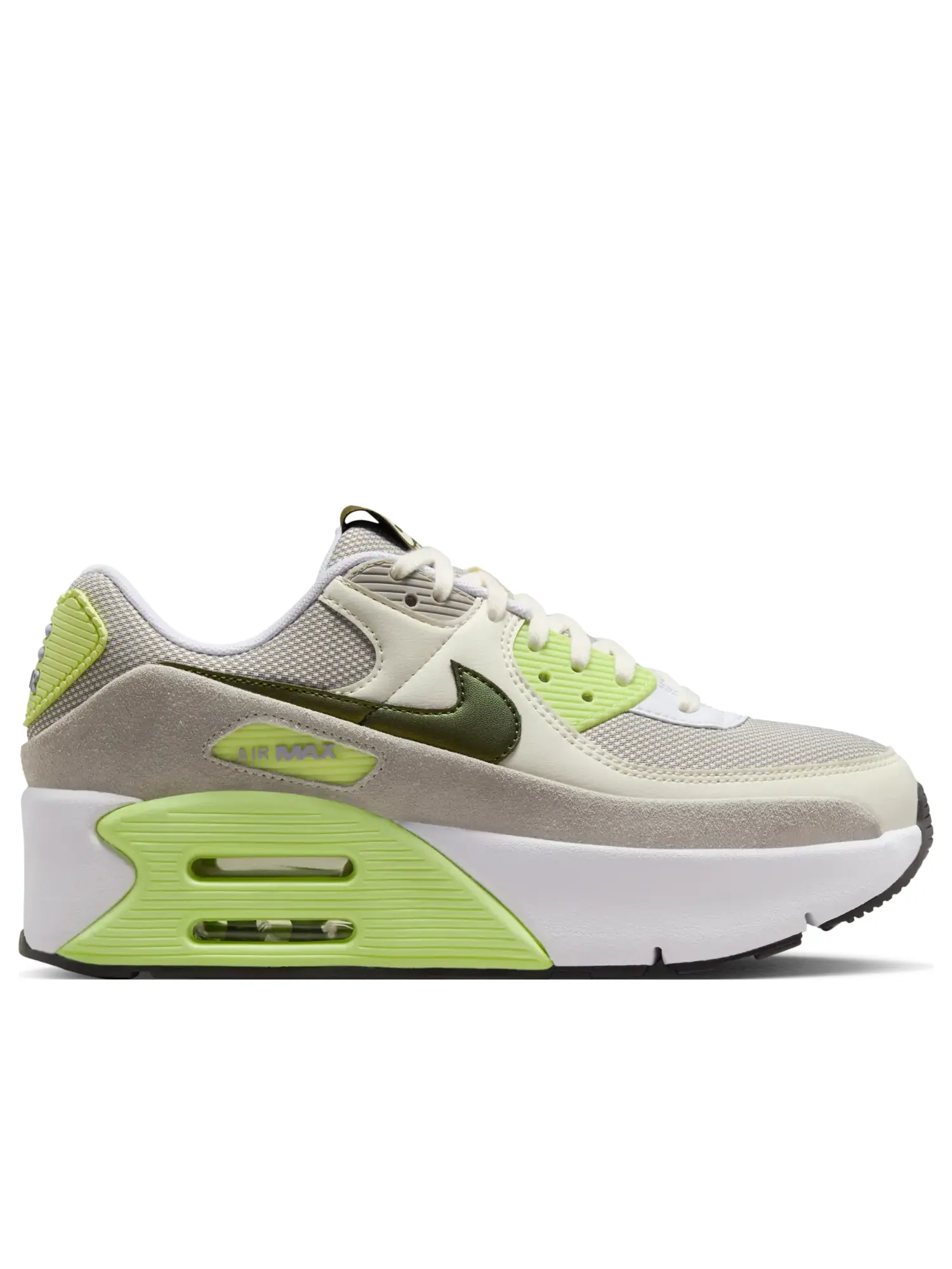 Кроссовки Nike Air Max 90 LV8 'White Pale Ivory College Gray Light Lemon Twist' — изображение 6 из 6, мульти