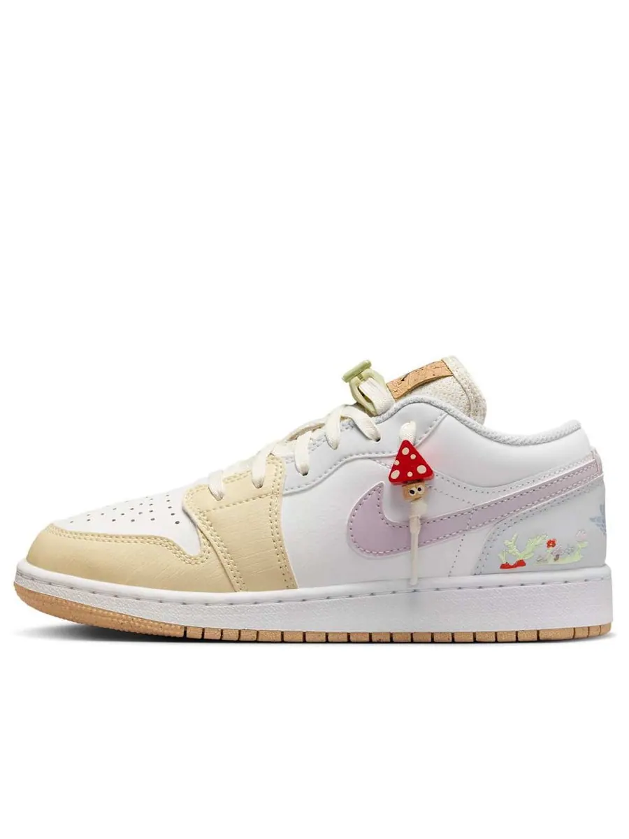 Кроссовки (GS) Air Jordan 1 Low 'Mushroom' — изображение 1 из 6, бежевый