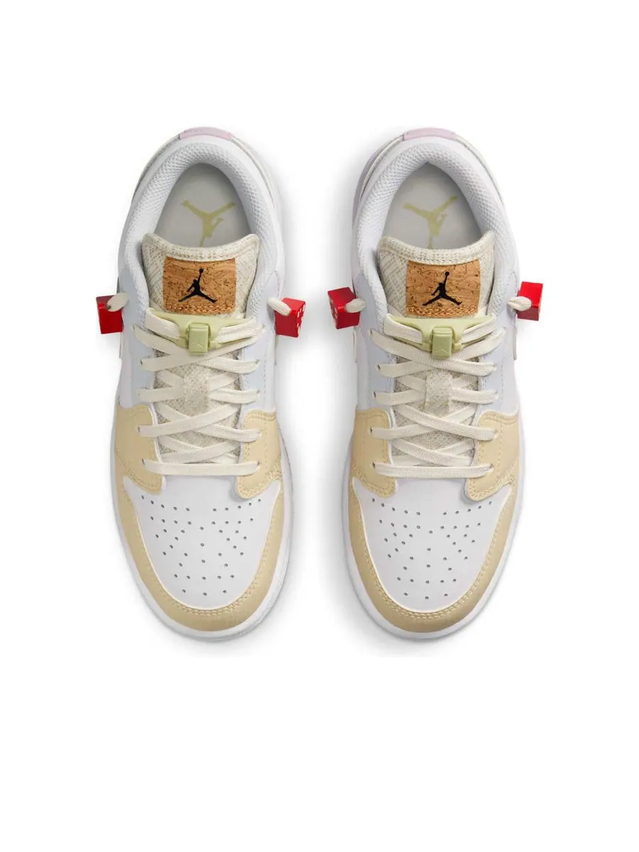 Кроссовки (GS) Air Jordan 1 Low 'Mushroom' — изображение 4 из 6, бежевый