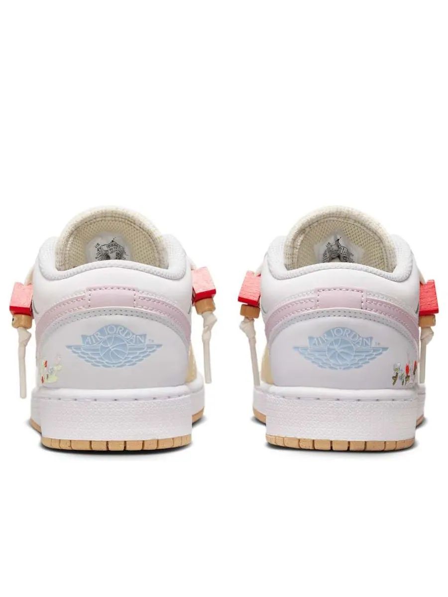 Кроссовки (GS) Air Jordan 1 Low 'Mushroom' — изображение 5 из 6, бежевый