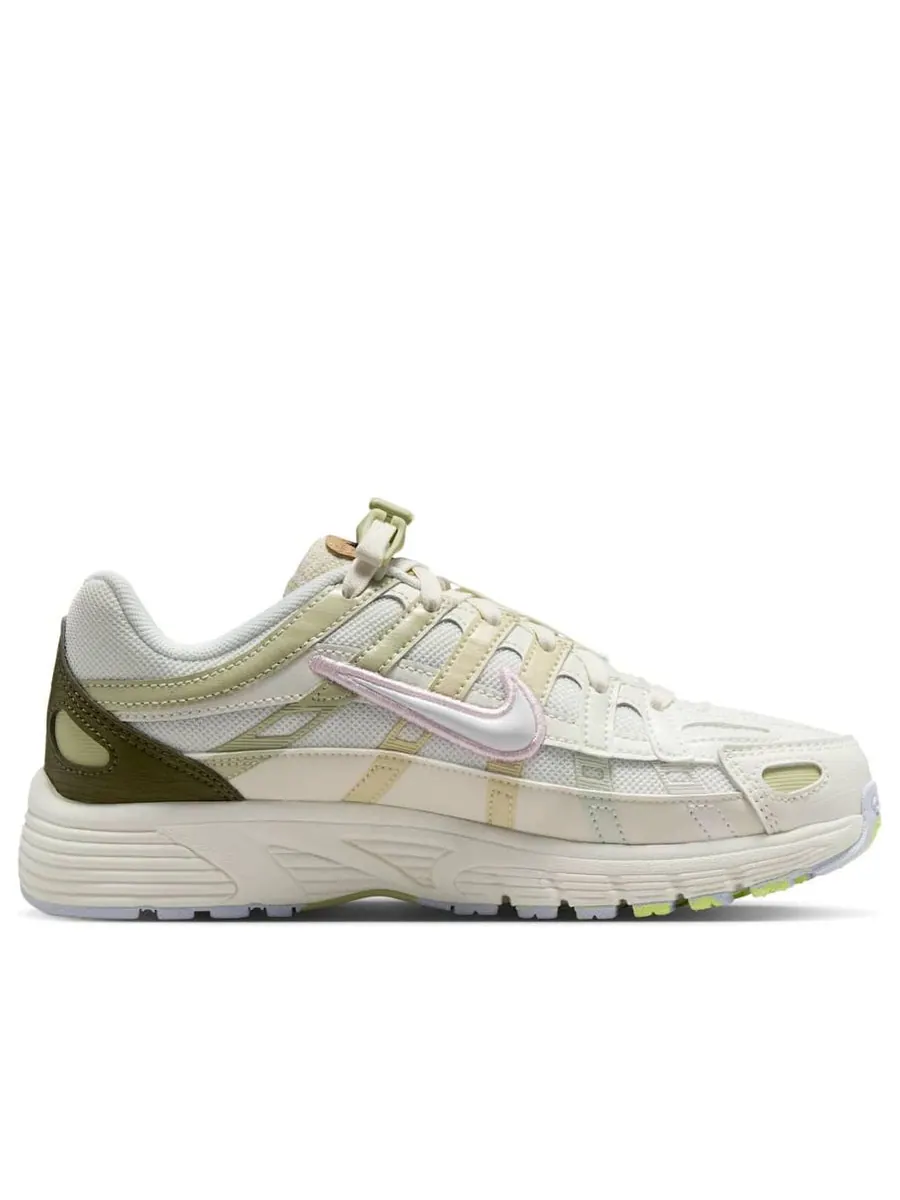 Кроссовки (GS) Nike P-6000 'Sail Olive Pink Foam' — изображение 2 из 6, бежевый