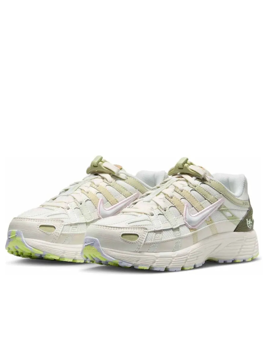 Кроссовки (GS) Nike P-6000 'Sail Olive Pink Foam' — изображение 3 из 6, бежевый