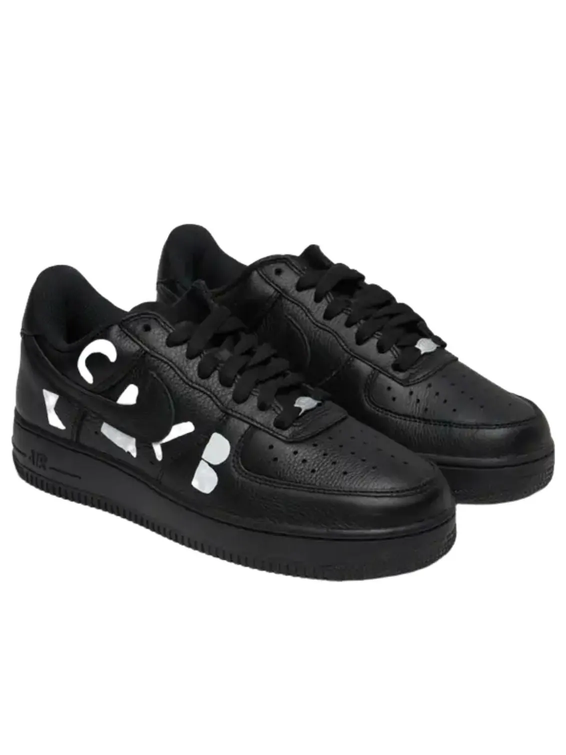 Кроссовки Nike x COMME des GARCONS Air Force 1 Low Retro SP 'Black' — изображение 2 из 4, черный