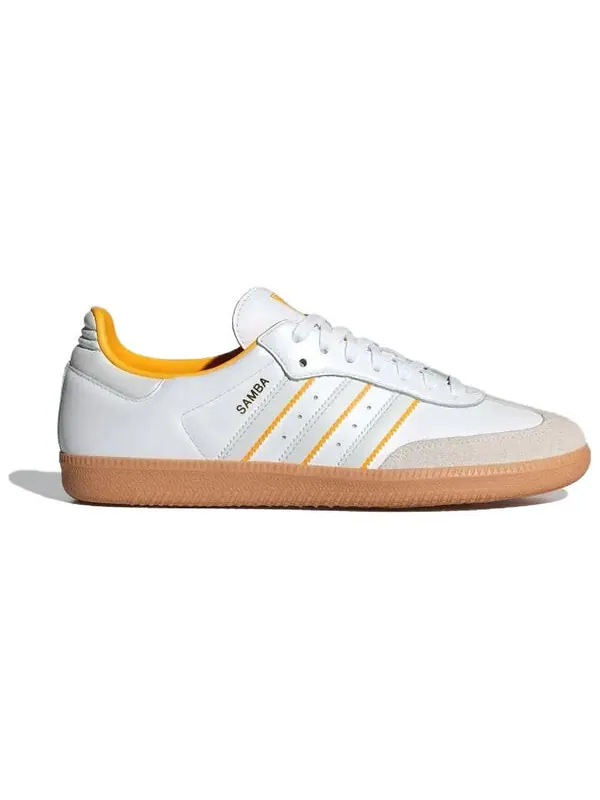 Кроссовки самба ог Adidas — изображение 2 из 4, белый/белый/желтый