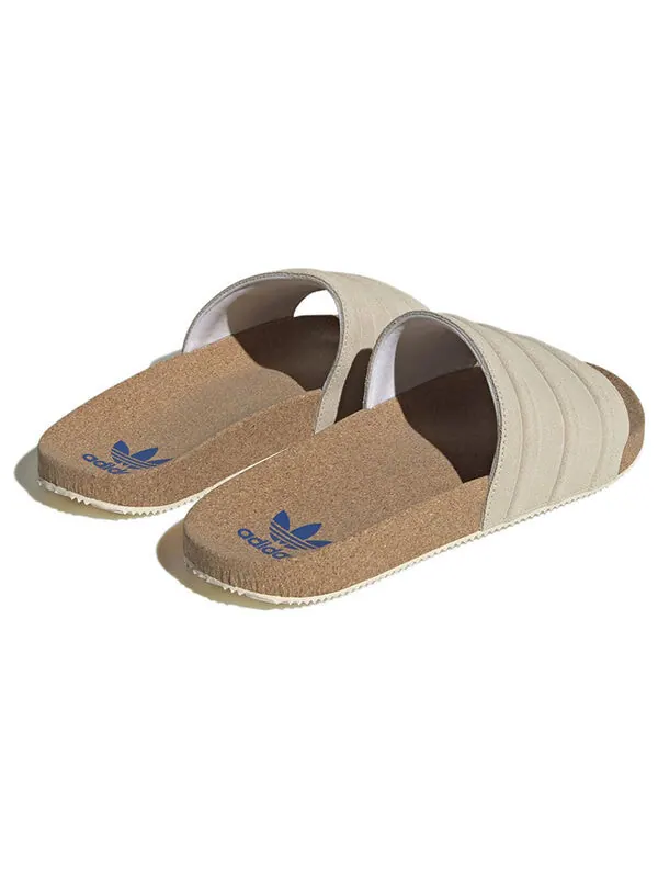 Тапочки оригиналы adilette премиум слайдеры Adidas — изображение 4 из 4, белый/белый/синий