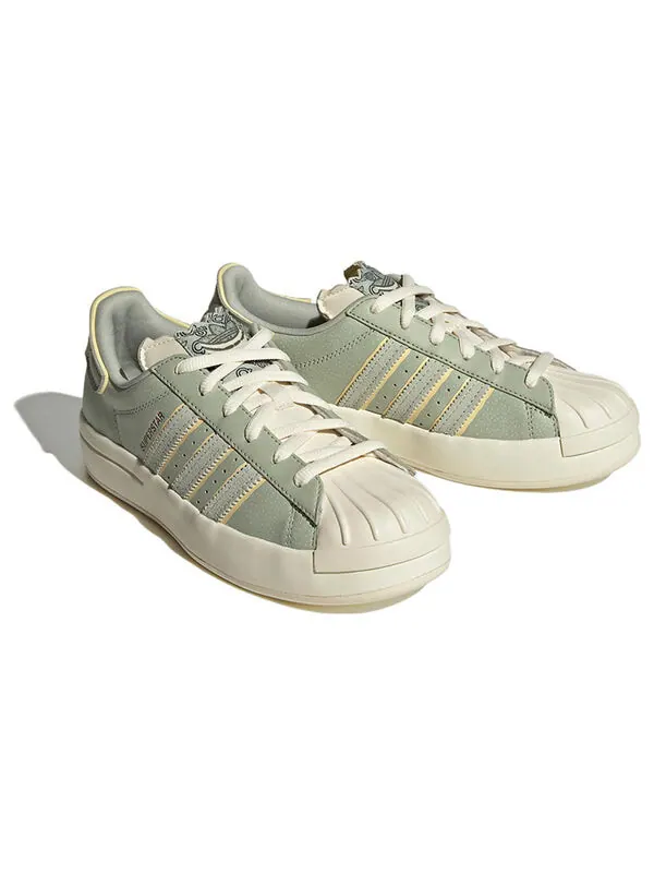 Кроссовки оригиналы суперзвезда аюн Adidas — изображение 3 из 4, зеленый/кремовый/желтый