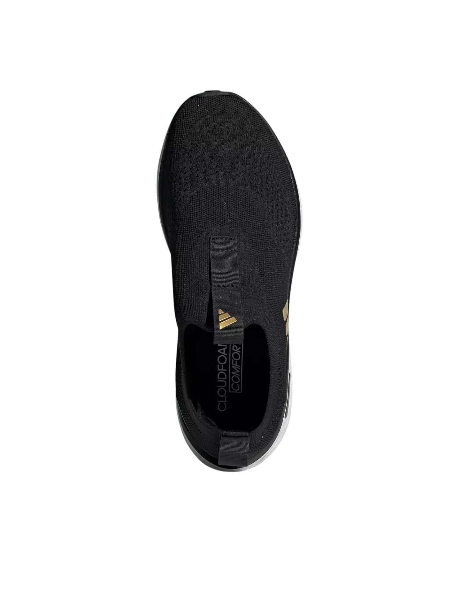 (WMNS) Adidas Cloudfoam Go Sock 'Black White Matte Gold' — изображение 3 из 5, черный