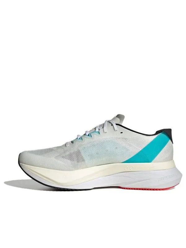 Кроссовки Adidas Adizero Boston 12 Running Shoes 'White Light Aqua' — изображение 1 из 4, белый/светлый голубой