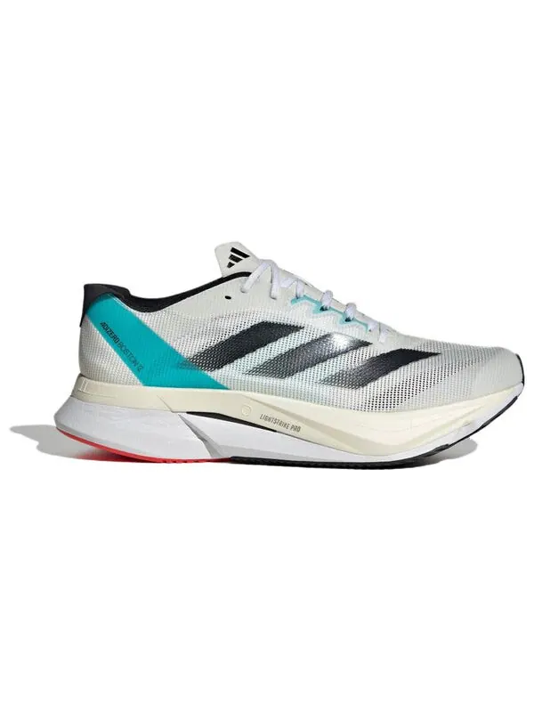 Кроссовки Adidas Adizero Boston 12 Running Shoes 'White Light Aqua' — изображение 2 из 4, белый/светлый голубой