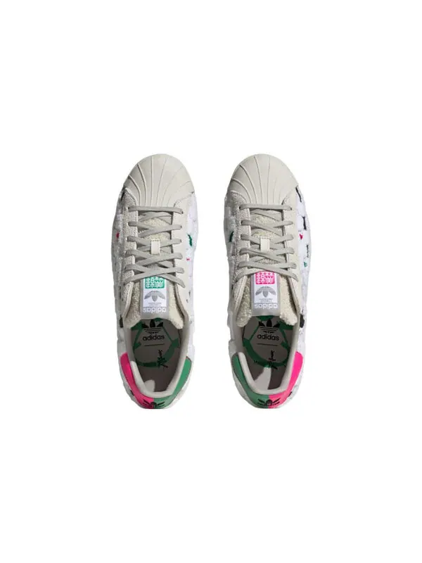 Кроссовки оригиналы суперзвезда 80-х x хан мейлин Adidas — изображение 4 из 4, белый/черный/зеленый