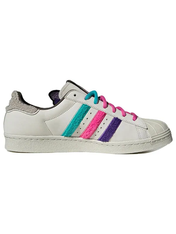 Кроссовки оригиналы суперзвезда 80-х x хан мейлин Adidas — изображение 2 из 4, белый/черный/розовый