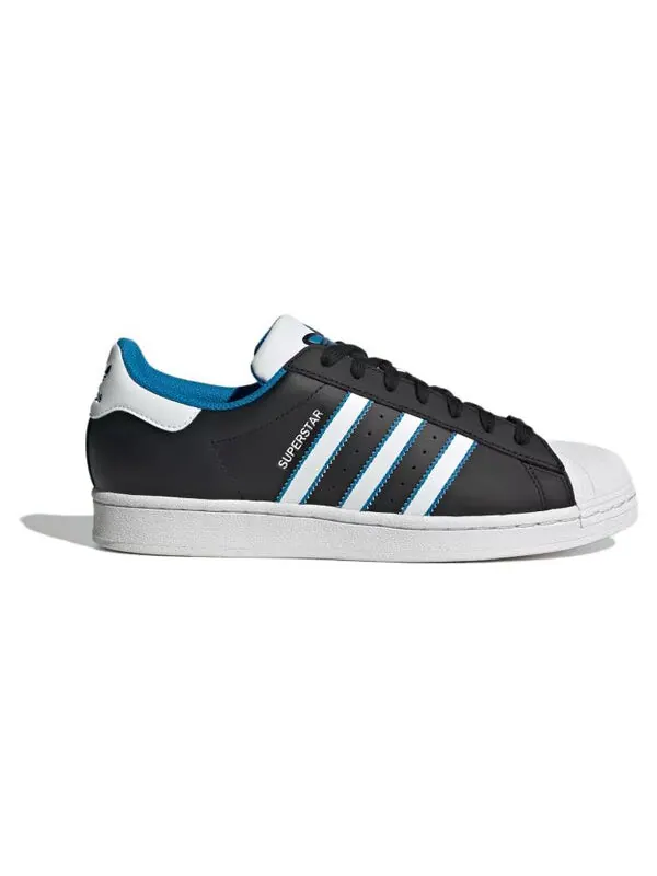 Кроссовки superstar 'black bright blue' Adidas — изображение 2 из 4, черный/белый/яркий синий