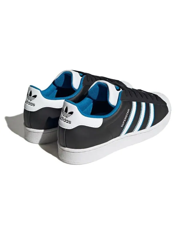 Кроссовки superstar 'black bright blue' Adidas — изображение 3 из 4, черный/белый/яркий синий