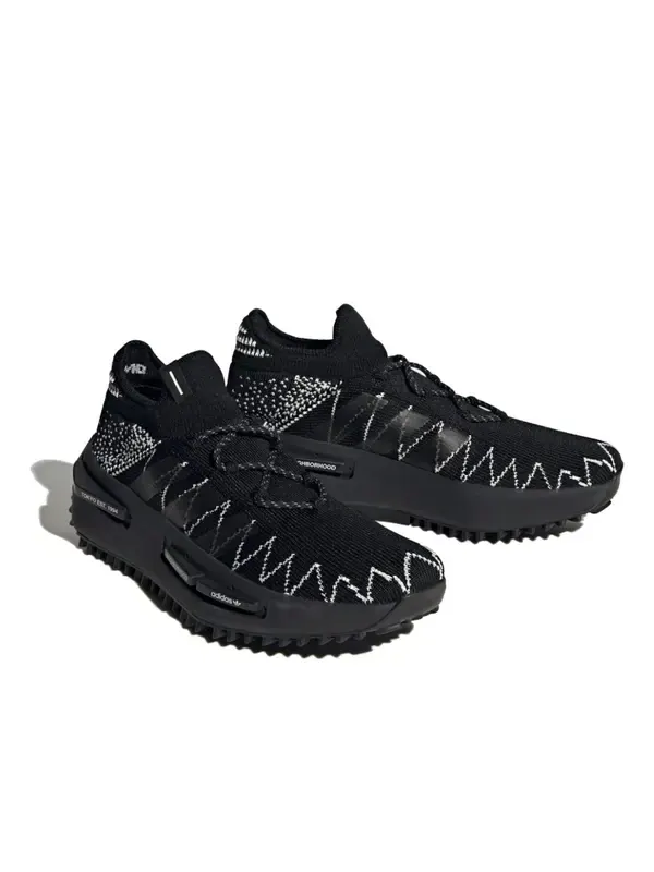 Кроссовки nmd s1 knit Adidas — изображение 2 из 4, черный//белый