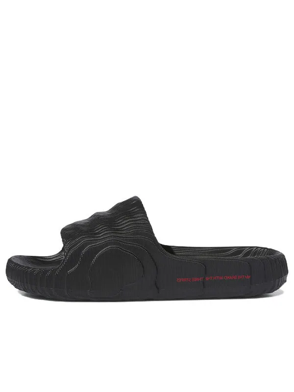 Тапочки оригиналы adilette 22 слайда Adidas — изображение 1 из 4, черный/черный