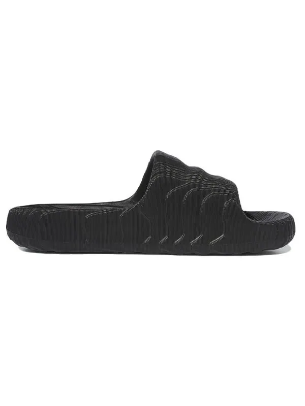 Тапочки оригиналы adilette 22 слайда Adidas — изображение 2 из 4, черный/черный