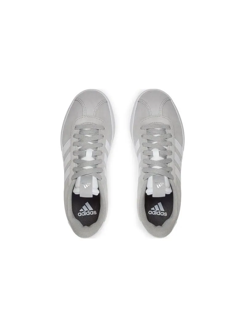 Кроссовки Adidas Vl Court 3.0 Grey Cloud White Silver Metallic Women's — изображение 4 из 6, серый