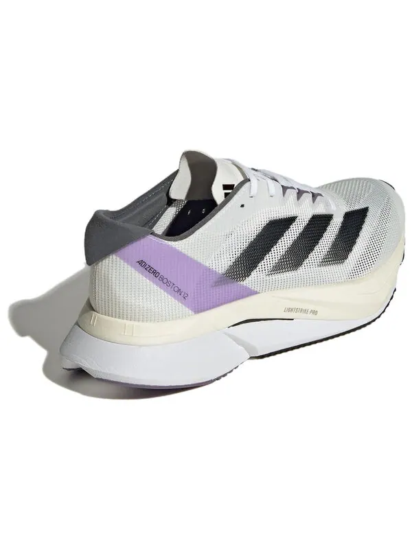 Кроссовки (WMNS) Adidas Adizero Boston 12 Running Shoes 'Cloud White Purple' — изображение 4 из 4, белый/фиолетовый
