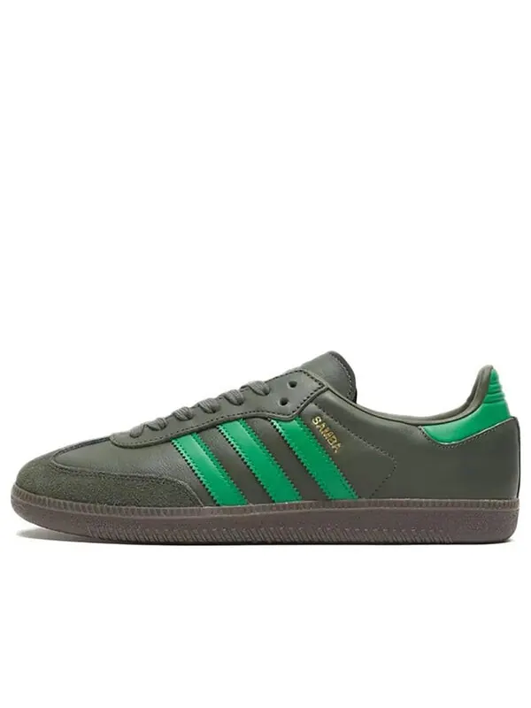 Кроссовки оригинал самба Adidas — изображение 1 из 4, серый/зеленый