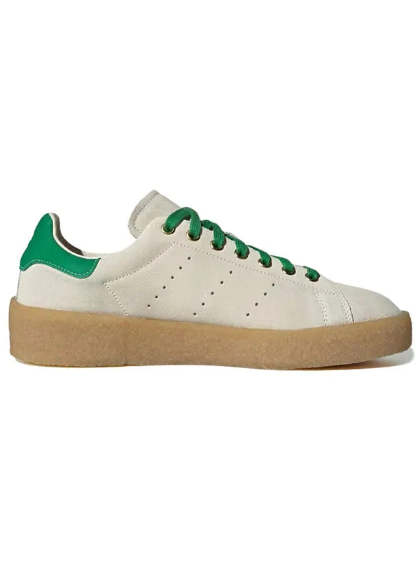 Кроссовки оригинальные stan smith crepe низкие кроссовки Adidas — изображение 2 из 4, белый/зеленый
