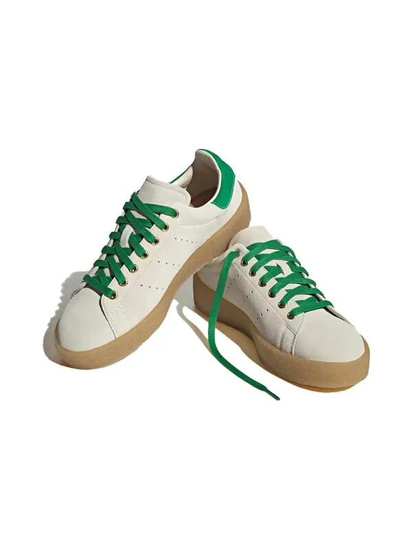 Кроссовки оригинальные stan smith crepe низкие кроссовки Adidas — изображение 3 из 4, белый/зеленый