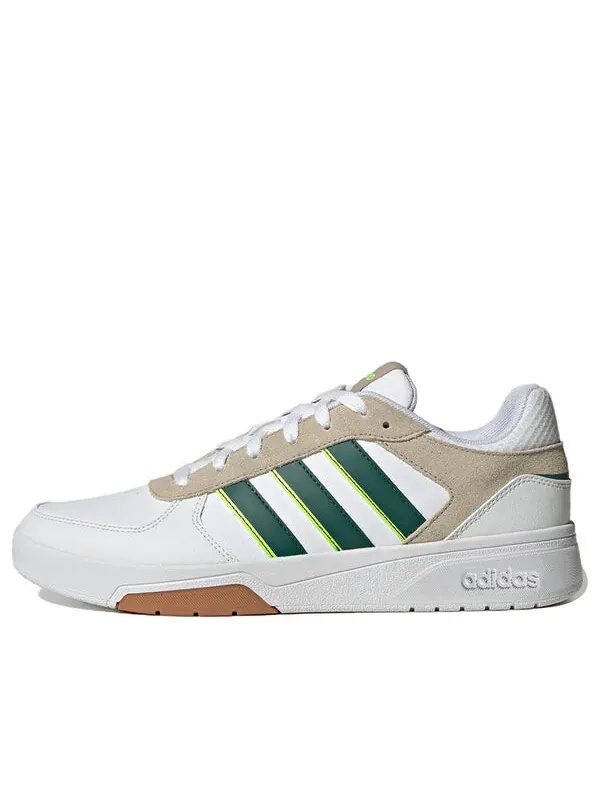 Кроссовки Adidas Tennis Courtbeat Shoes 'Cloud White Collegiate Green' — изображение 1 из 4, белый/зеленый/бежевый