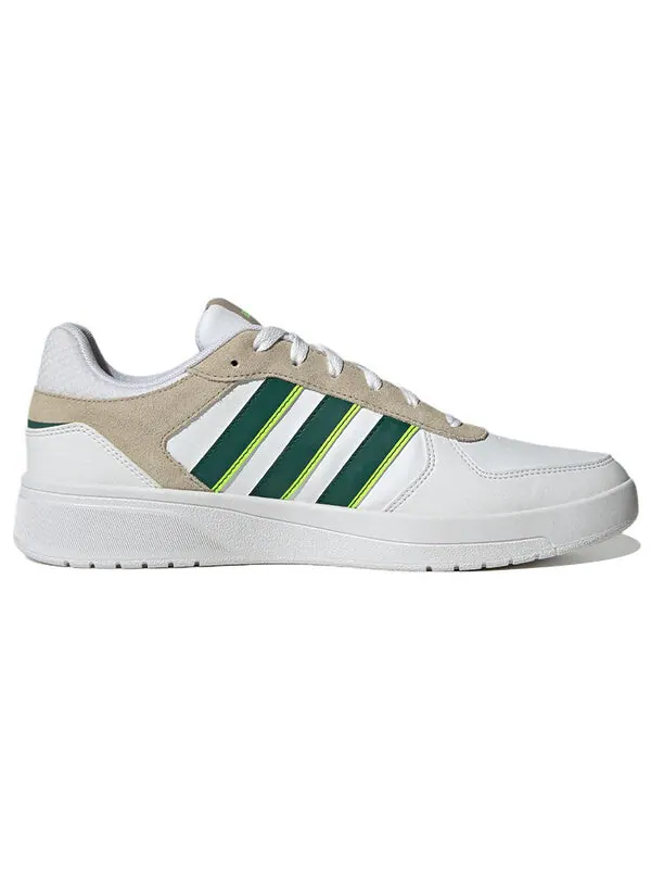 Кроссовки Adidas Tennis Courtbeat Shoes 'Cloud White Collegiate Green' — изображение 2 из 4, белый/зеленый/бежевый