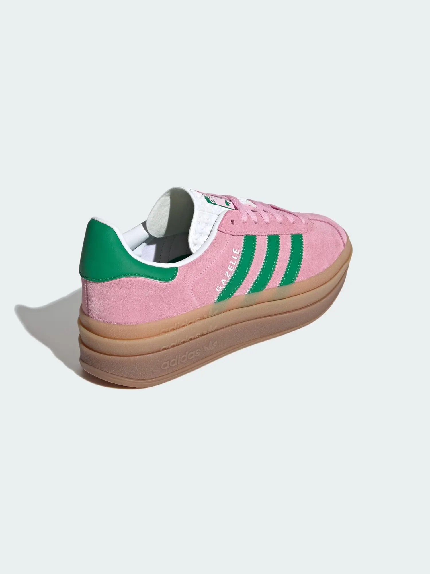 Кроссовки Adidas Gazelle Bold IE0420 — изображение 5 из 8, розовый/зеленый/белый