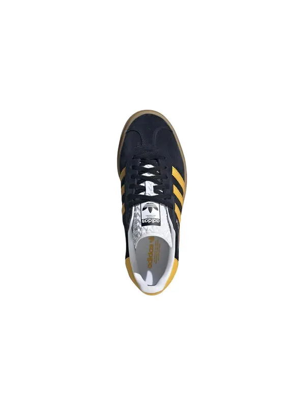 Кроссовки газель смелые Adidas — изображение 4 из 4, черный/золотистый/белый