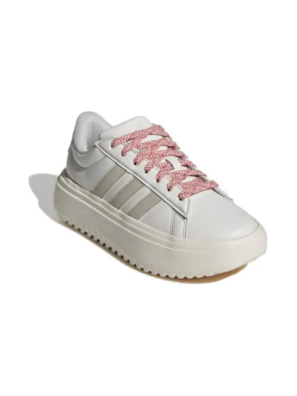 Кроссовки grand court platform shoes Adidas — изображение 3 из 4, бежевый/розовый
